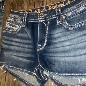 Rock Revival Distressed Jean Shorts